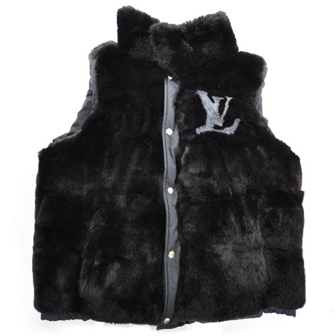 louis vuitton rabbit fur vest|LOUIS VUITTON RARE Limited Edition Reversible Rabbit Fur .